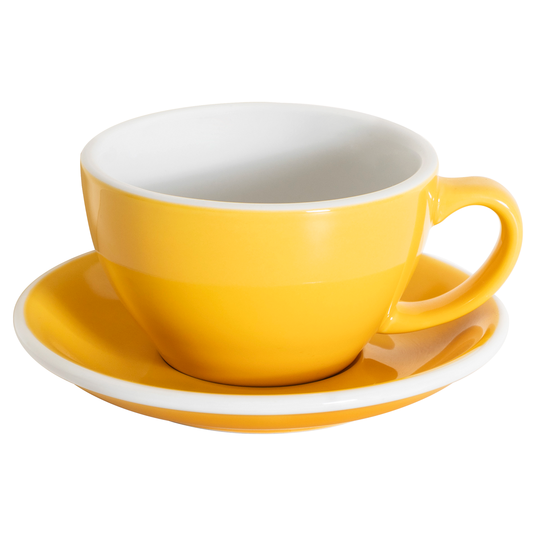 Ei-Set bestehend aus 1 300-ml-Café-Latte-Tasse und Untertasse