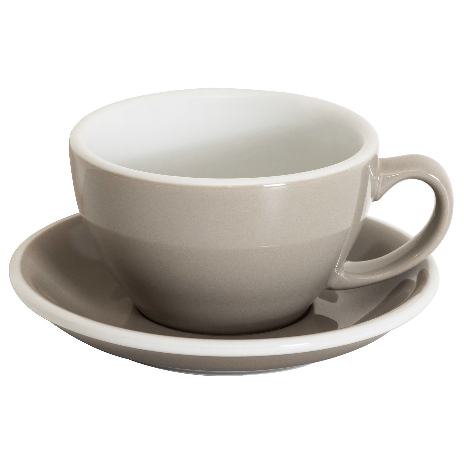 Ei-Set bestehend aus 1 300-ml-Café-Latte-Tasse und Untertasse