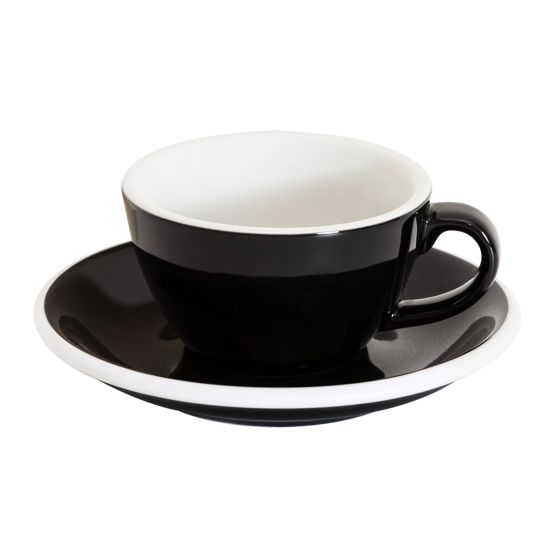 Ensemble d'œufs de 1 tasse et soucoupe blanches plates de 150 ml