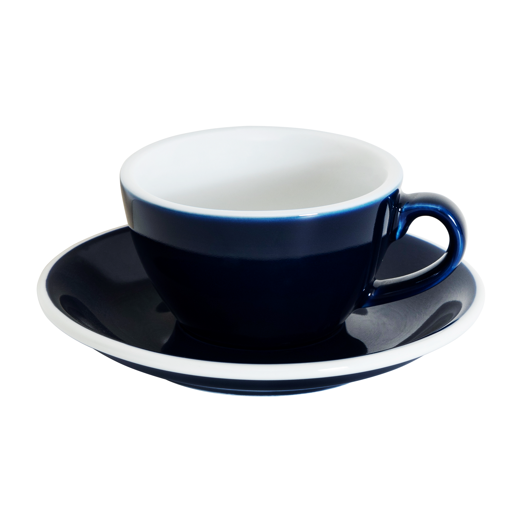 Ensemble d'œufs de 1 tasse et soucoupe blanches plates de 150 ml