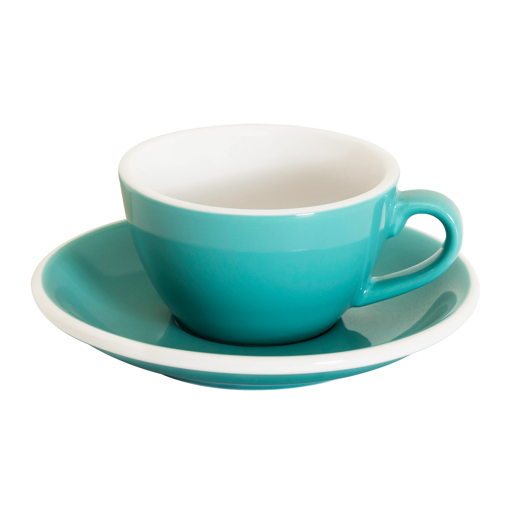 Ensemble d'œufs de 1 tasse et soucoupe blanches plates de 150 ml
