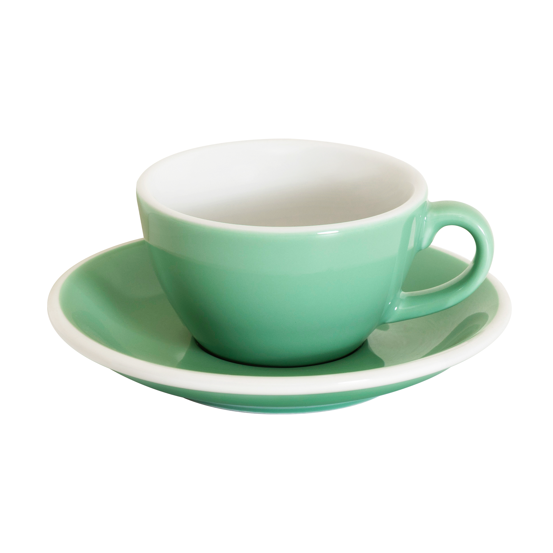 Ensemble d'œufs de 1 tasse et soucoupe blanches plates de 150 ml