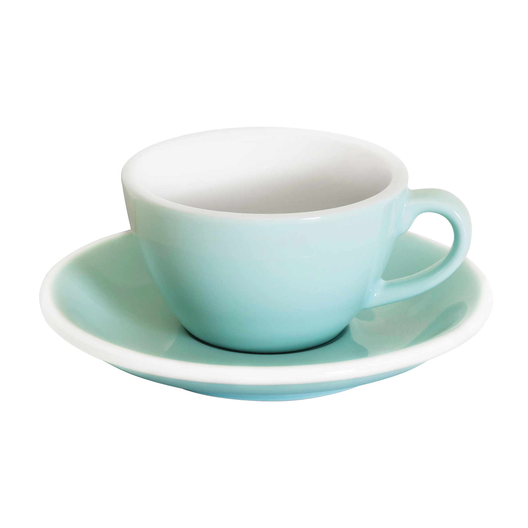 Ensemble d'œufs de 1 tasse et soucoupe blanches plates de 150 ml
