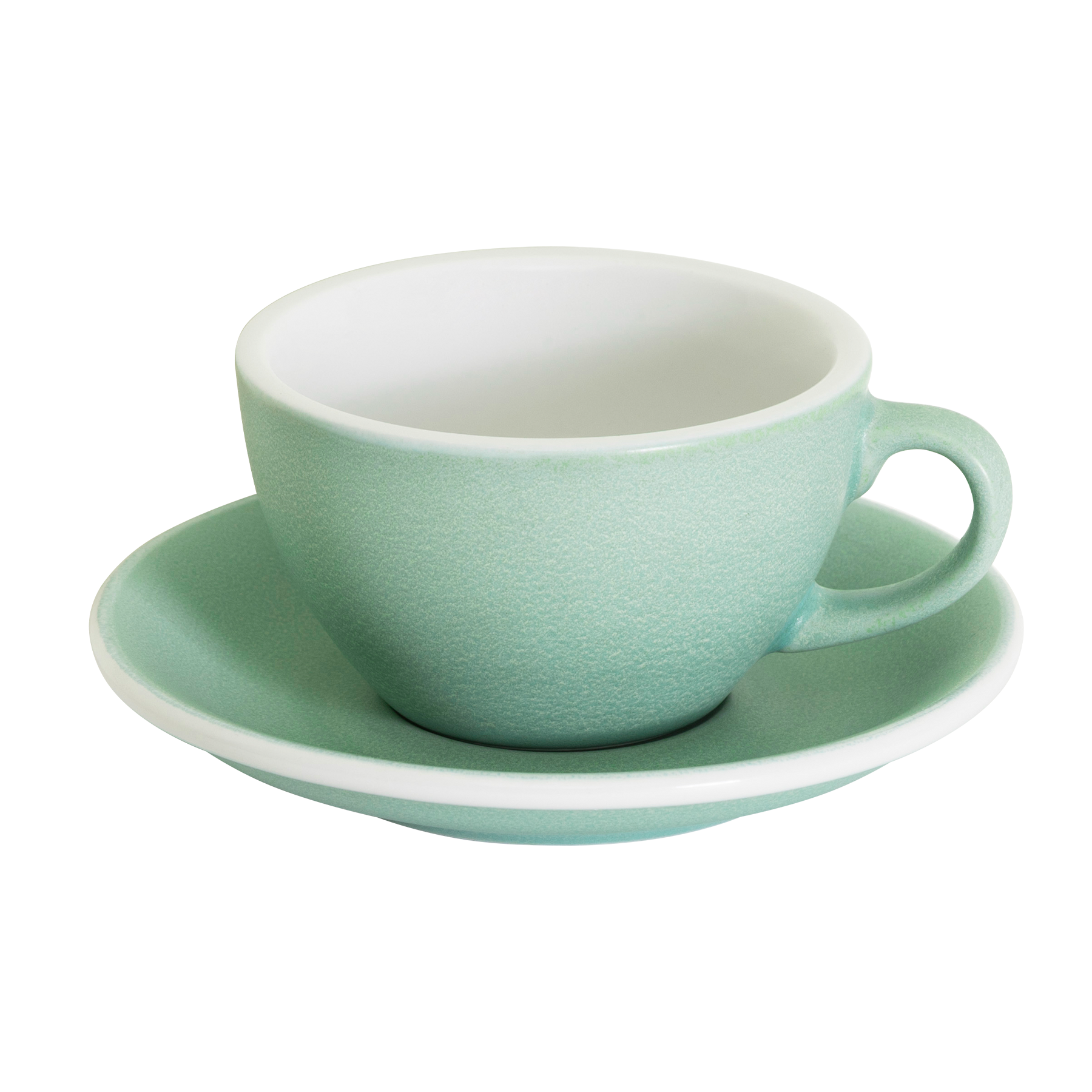 Ei – Set bestehend aus 1 200 ml Cappuccino-Tasse und Untertasse – von der Natur inspirierte Farben