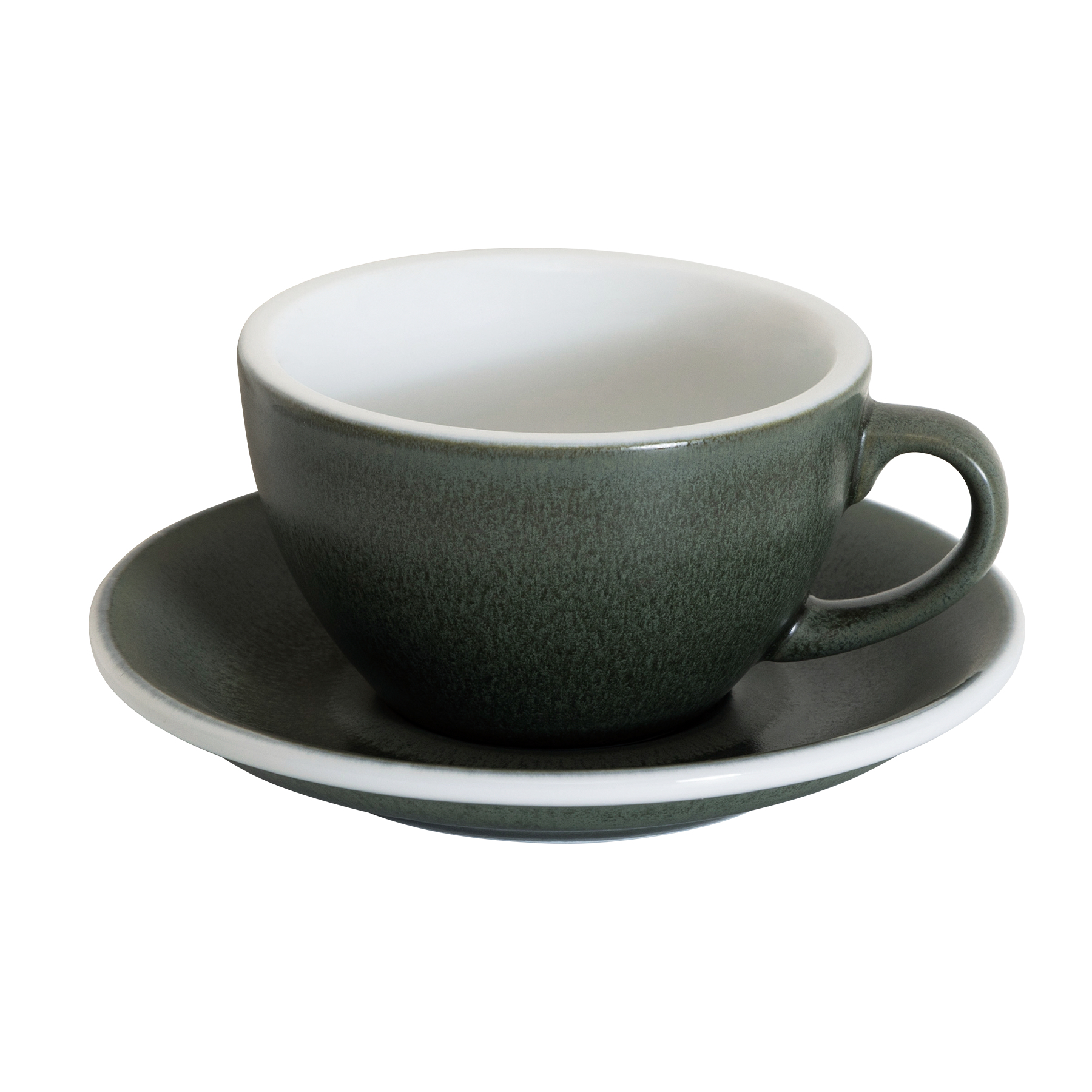 Ei – Set bestehend aus 1 200 ml Cappuccino-Tasse und Untertasse – von der Natur inspirierte Farben