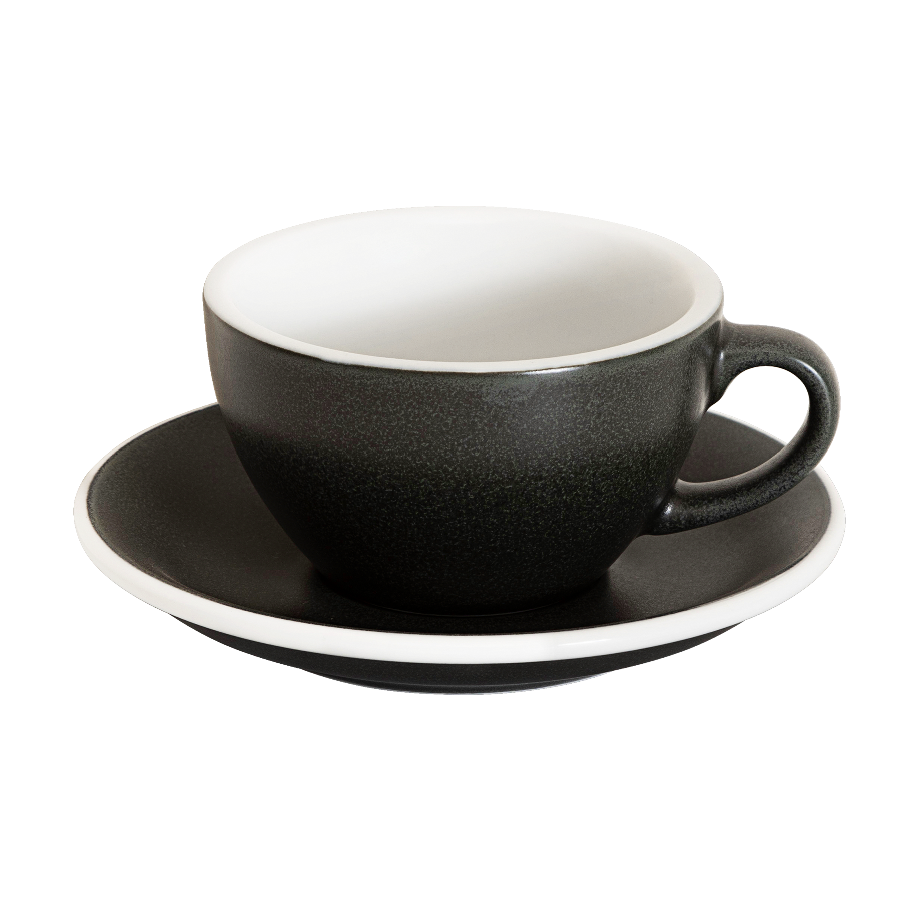 Ei – Set bestehend aus 1 200 ml Cappuccino-Tasse und Untertasse – von der Natur inspirierte Farben