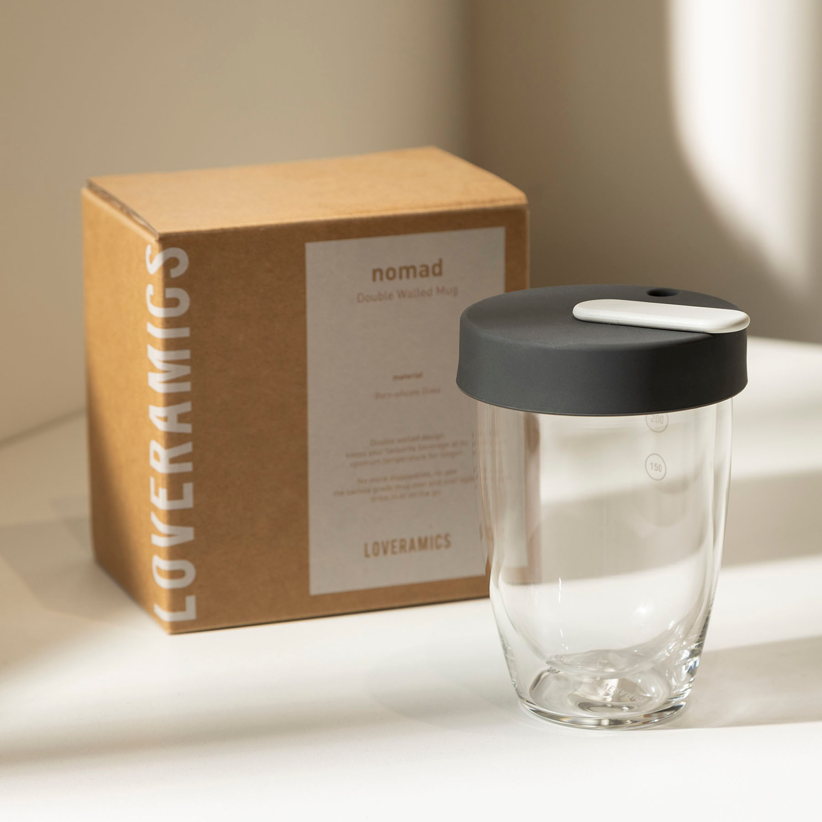 Tasse à double paroi en verre 250 ml