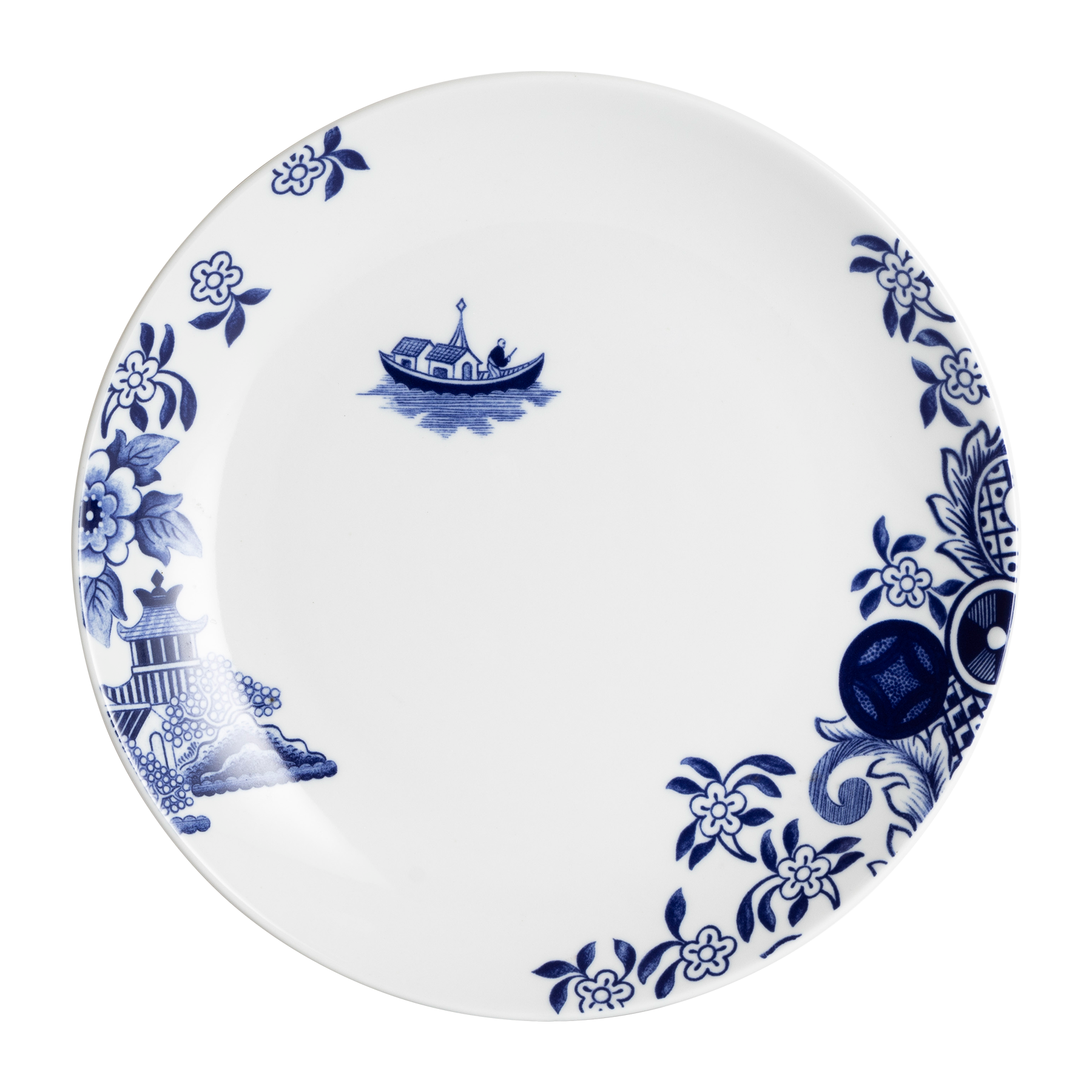 Assiette plate 27 cm Willow Love Story (Bleu)