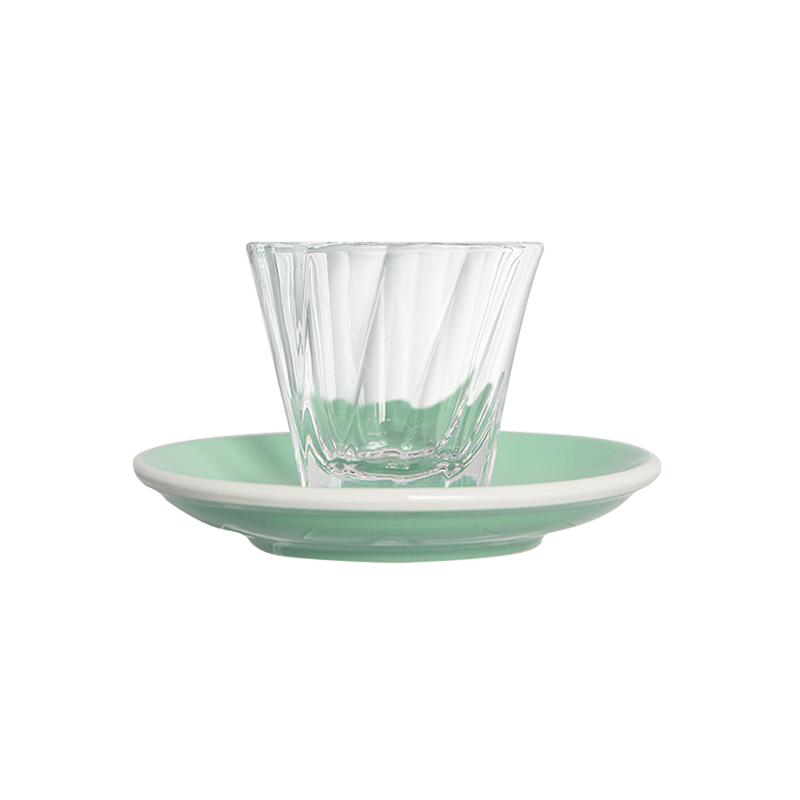 120ml Twisted Cortado Glass and 14.5cm Shared Saucer