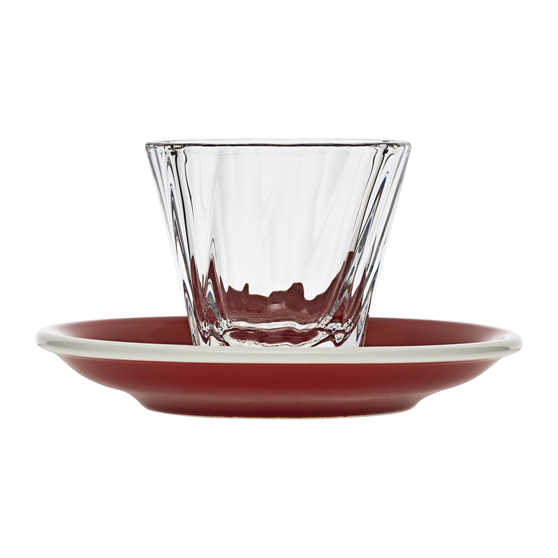 Urban Glass 120 ml gedrehtes Cortado-Glas (klar) und Untertasse